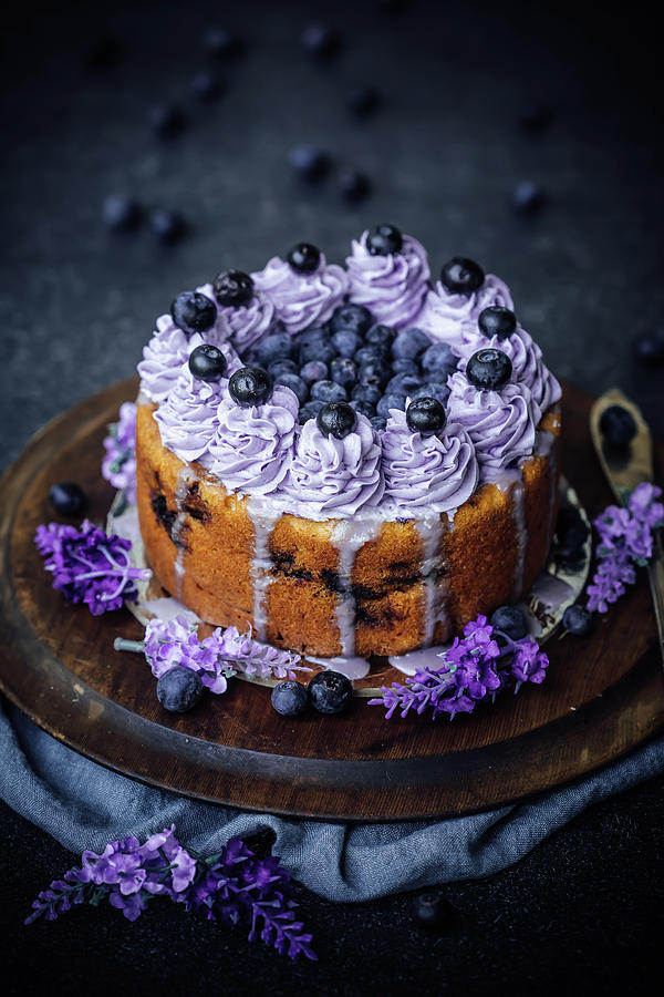 Blueberry Lavender Cake Photograph by Ghosh