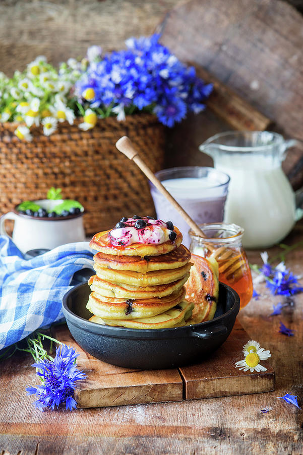 Blueberry Pancakes Photograph by Irina Meliukh