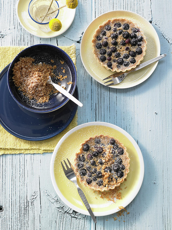 Blueberry Tart With Breadcrumbs Photograph by Jan-peter Westermann