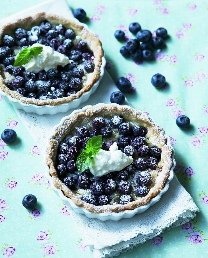 Blueberry Tartlets Photograph by Mikkel Adsbl