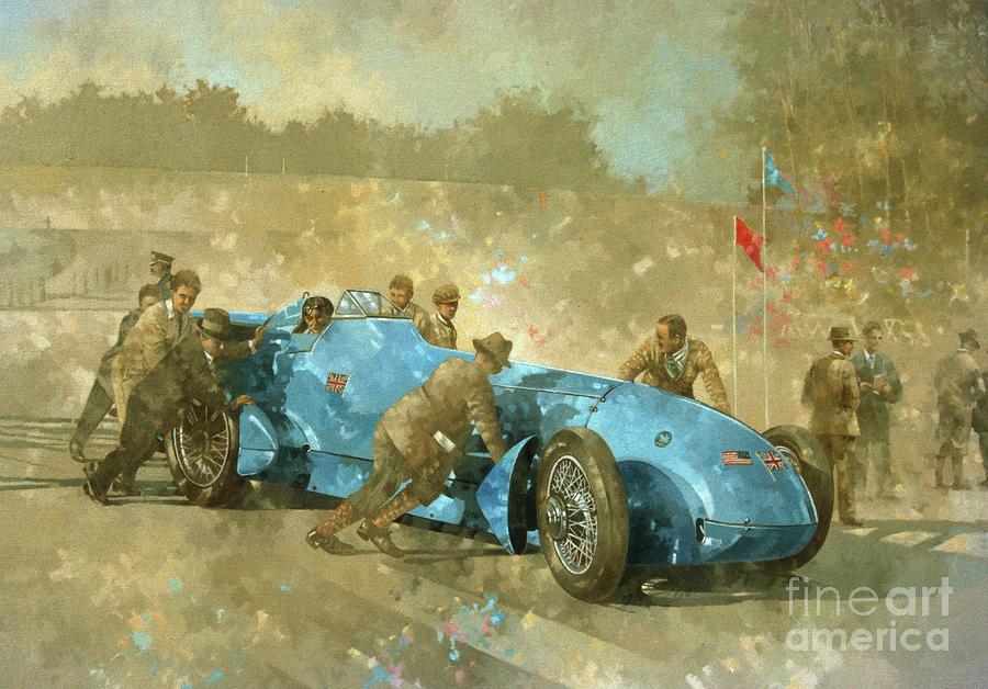 Car Painting - Bluebird, 1928 by Peter Miller