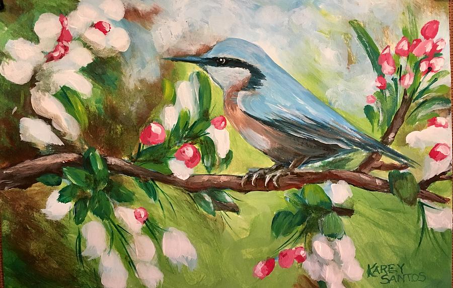 Bluebird Painting by Karey Santos - Fine Art America