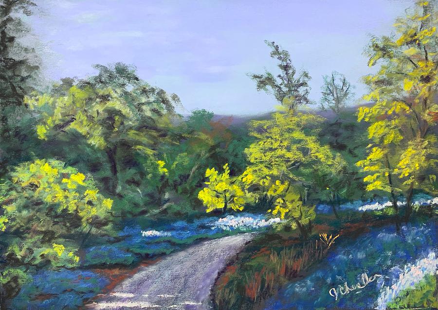 Bluebonnet Drive Painting by Jan Chesler