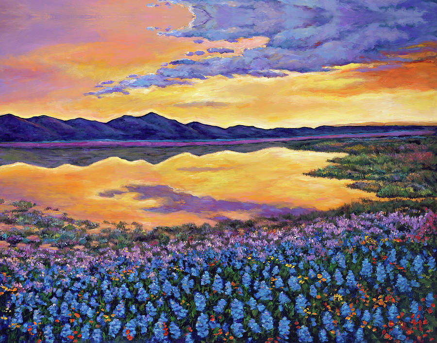 Southwestern Landscape Painting - Bluebonnet Rhapsody by Johnathan Harris