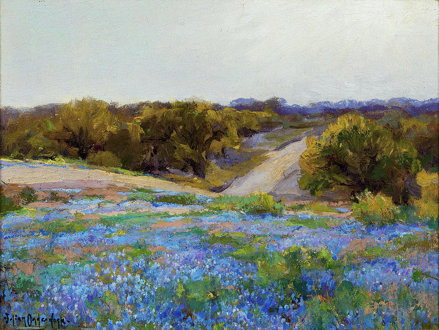 Bluebonnets at Late Afternoon Painting by Julian Onderdonk