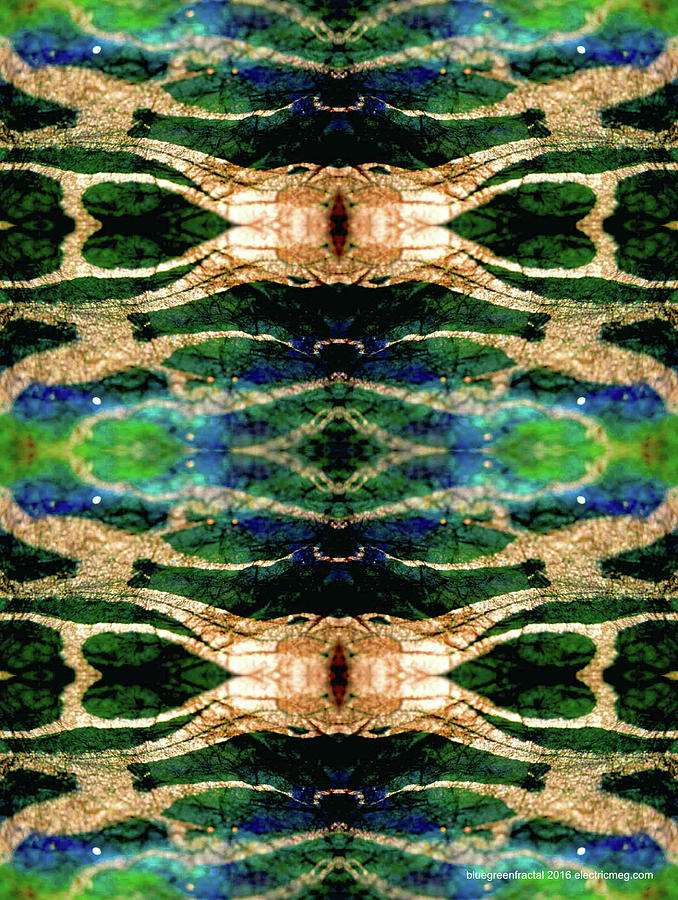 Fractal Digital Art - Bluegreenfractal by Electricmeg