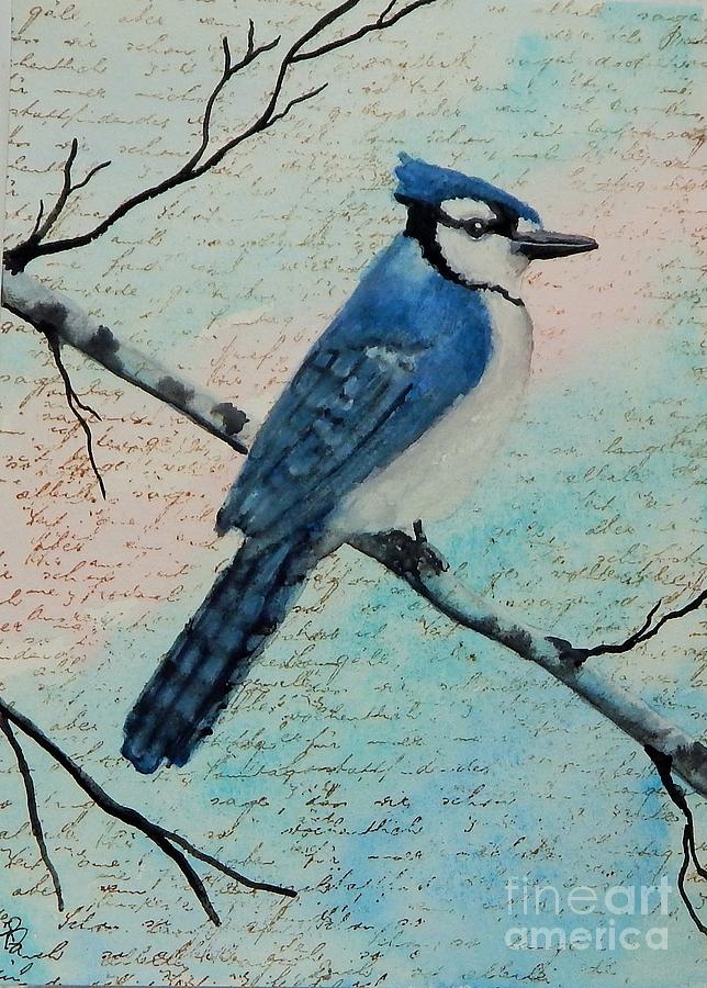Bird Painting - BlueJay by Barbara King