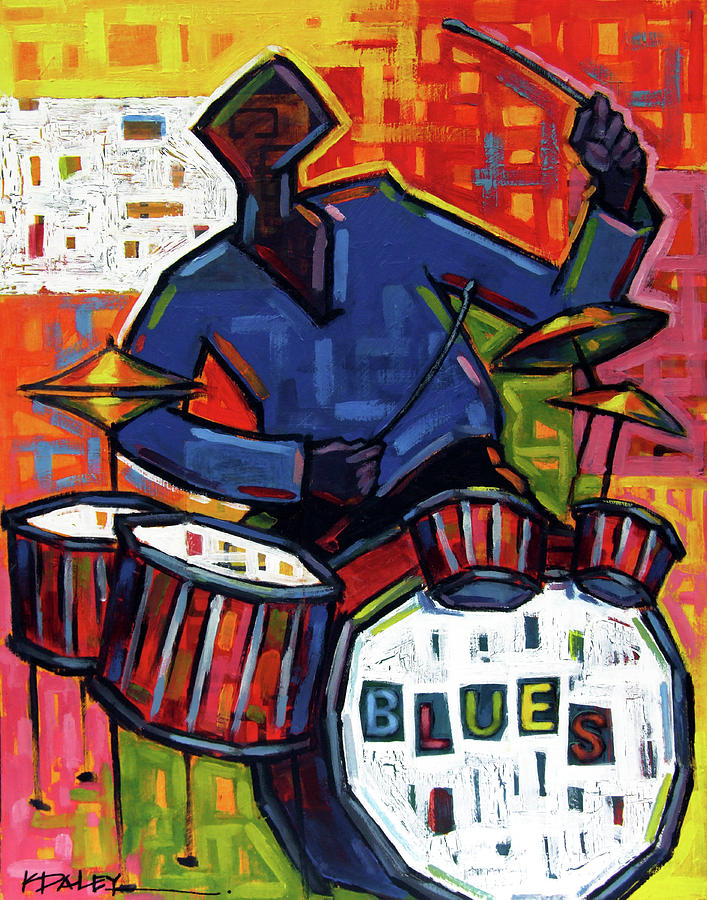 Blues Drummer Painting by Ken Daley - Fine Art America