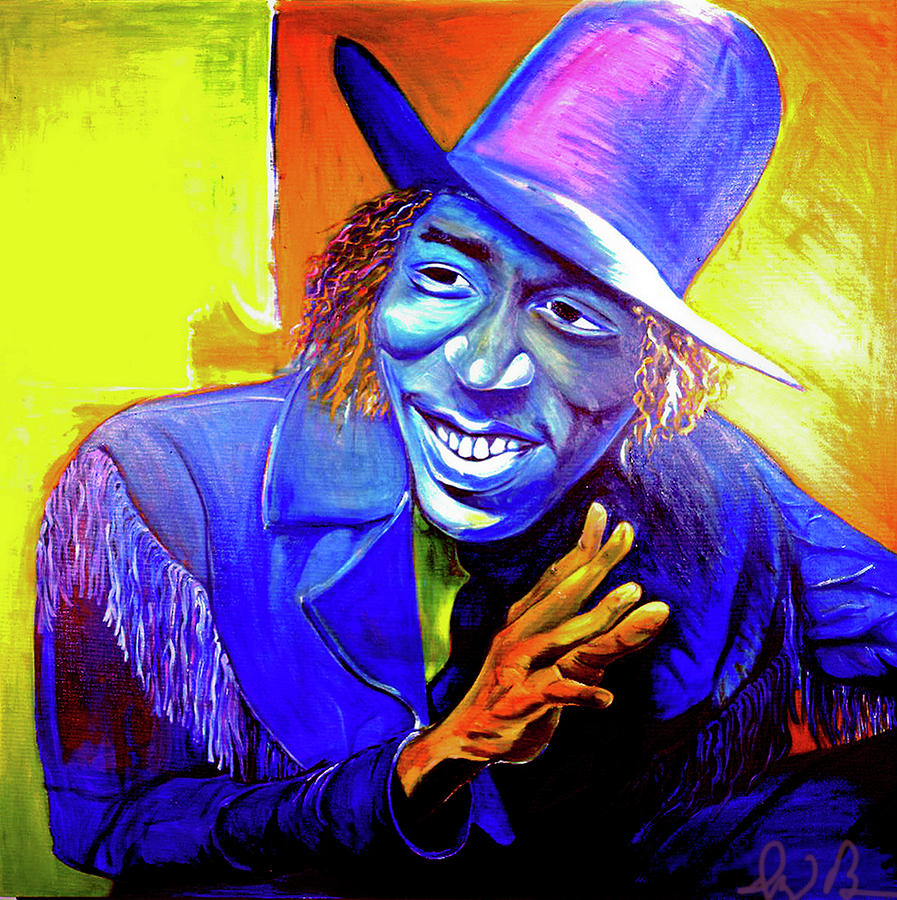 Musician Painting - Blues Man by Ingrid Bowers