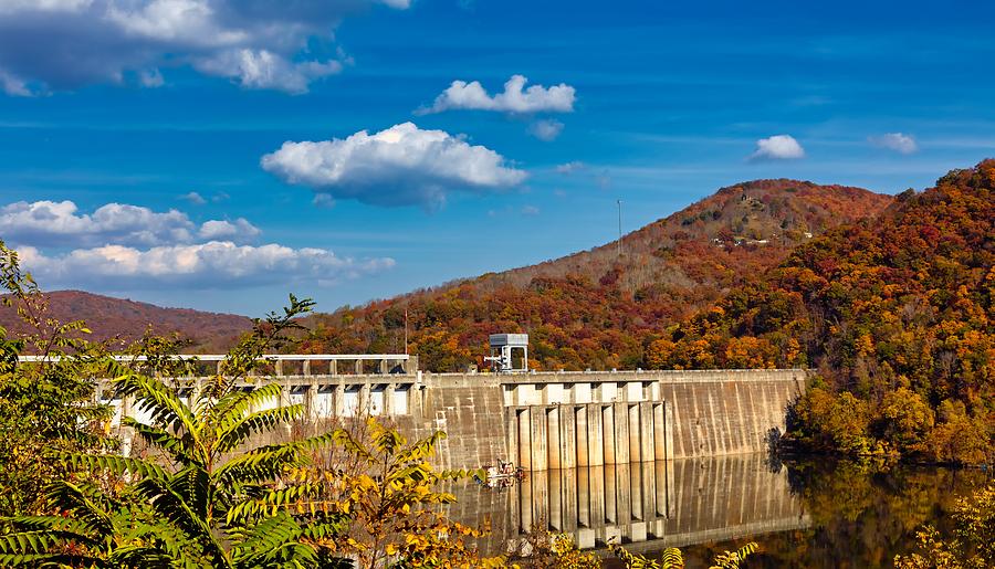 Bluestone Dam In Autumn - West Virginia Photograph by Mountain Dreams ...