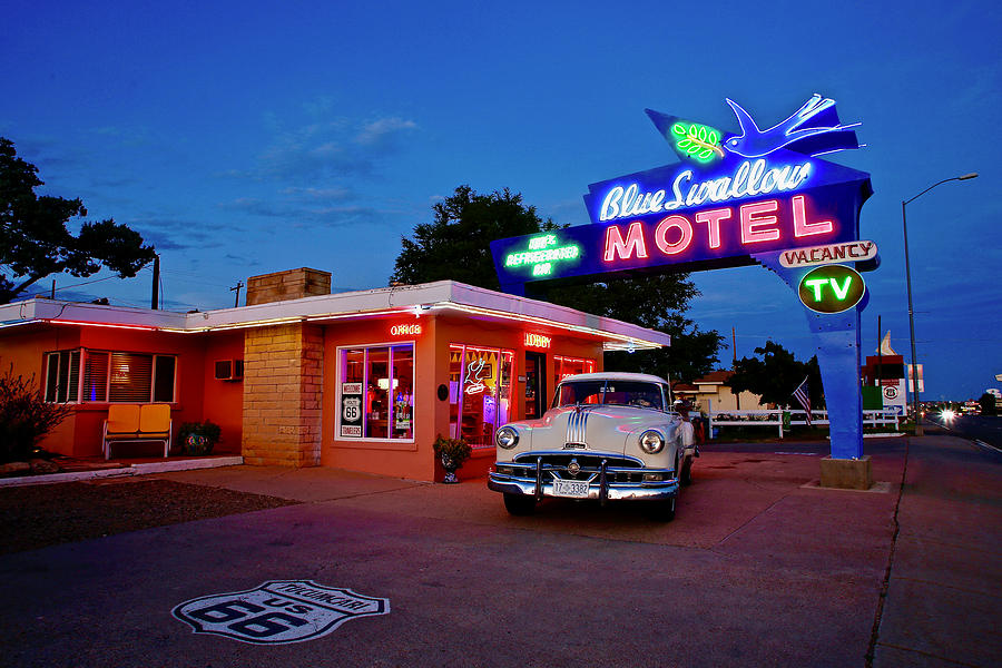 Swallow Photograph - Blueswallow Motel, 2017 by Svpimages