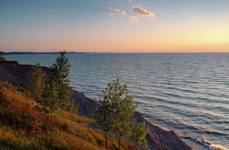 Sunset Photograph - Bluffs Seaside In Summer At Dusk by Anthony Paladino