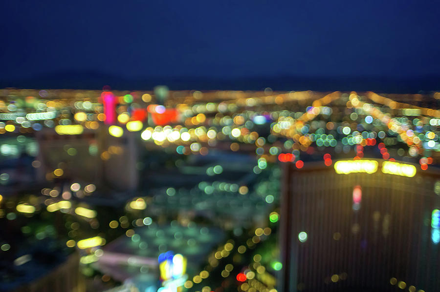 Blurred Abstract Bokeh Las Vegas Nevada Photograph by Alex Grichenko