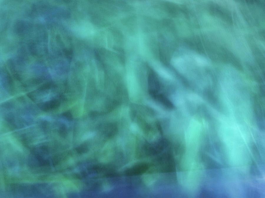Blurred water wave like abstract background with blues, turquiose, green color artwork Photograph by Teri Virbickis