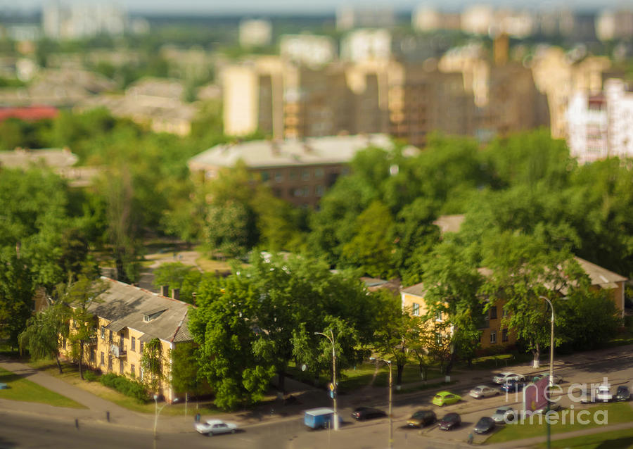 Sunshine Photograph - Blurry Tilt-shift Cityscape Background by Inspired by the light Sunshine Photograph - Blurry Tilt-shift Cityscape Background by Inspired by the light