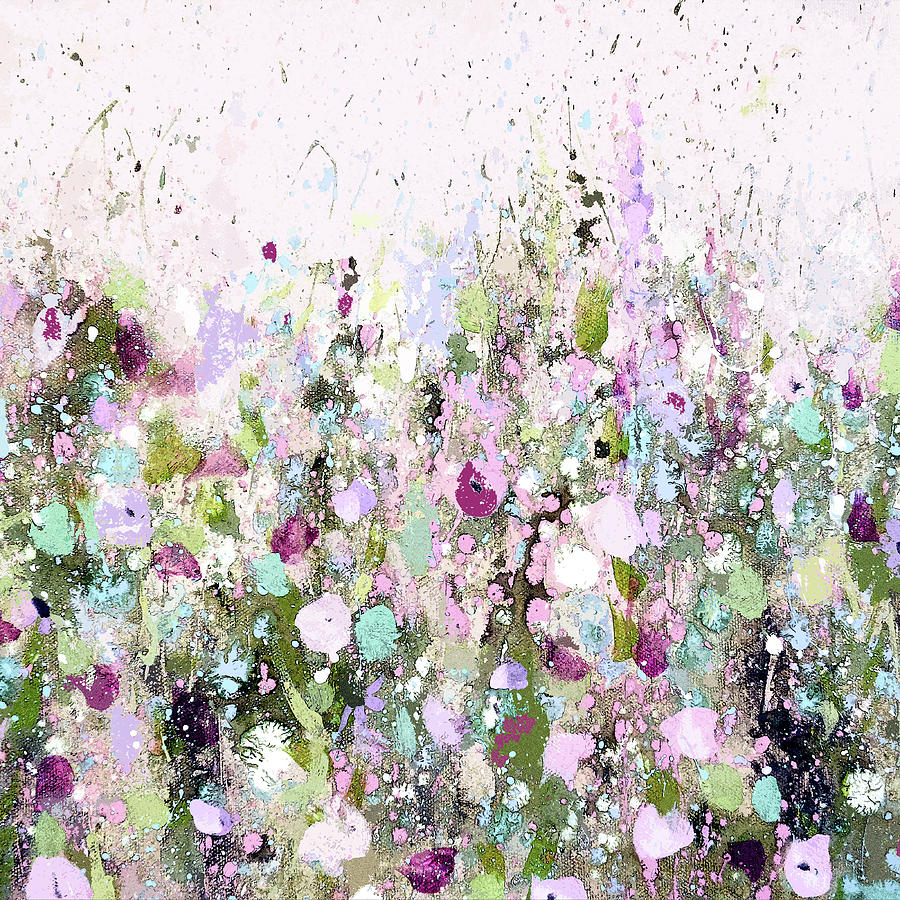 Blush Meadow Painting by Tracy-Ann Marrison