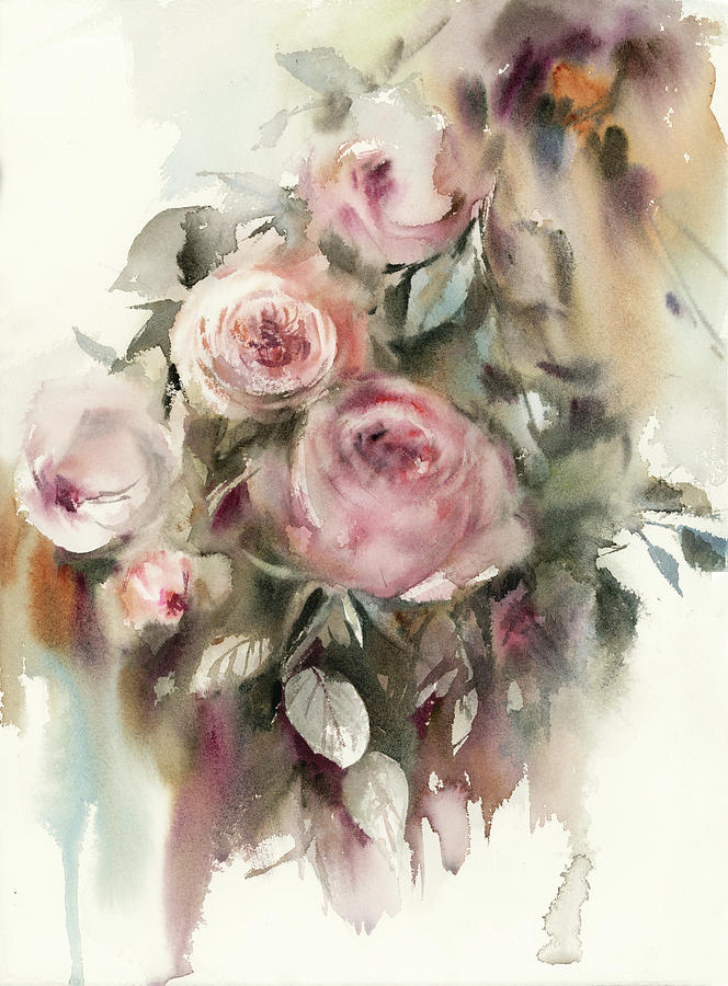 Blush Roses I Painting by Sophia Rodionov - Fine Art America