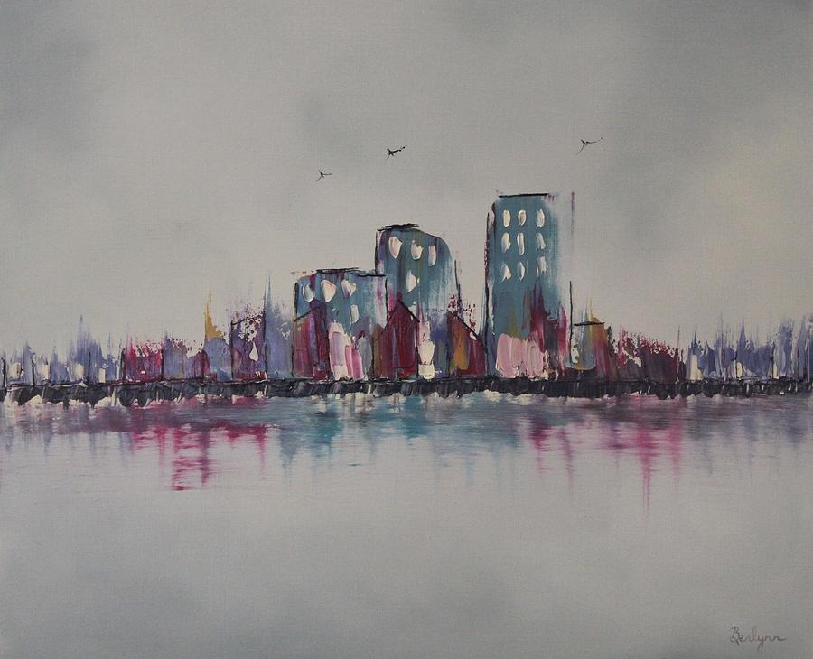 Blustered City Painting by Berlynn