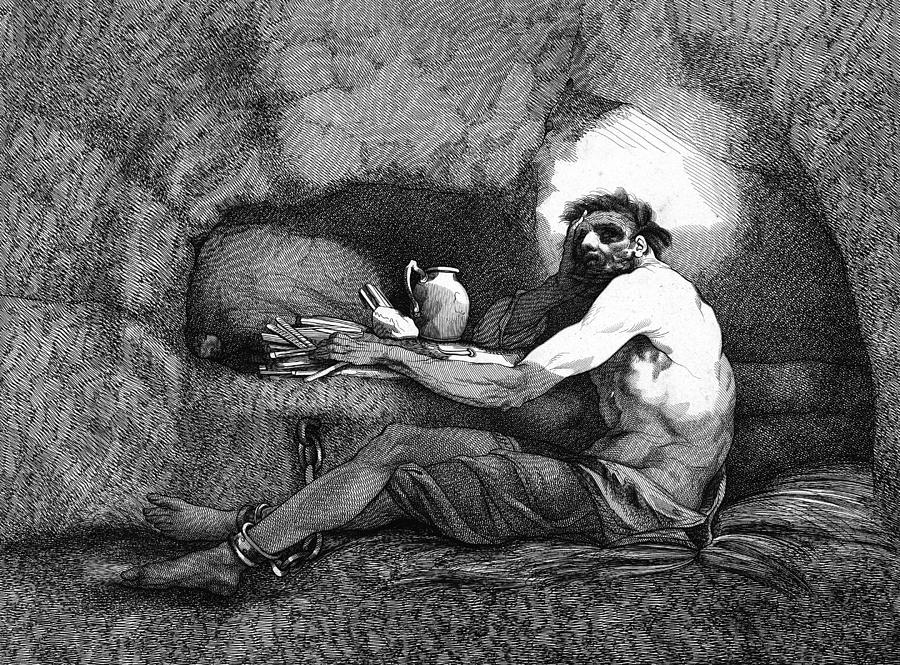 The Captive, 1781 Drawing by Robert Blyth