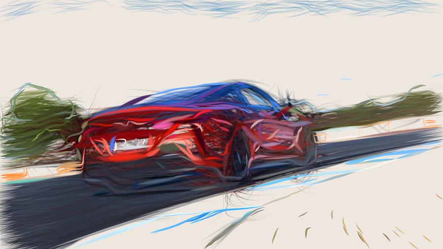 BMW 8 Series Coupe0 Drawing Digital Art by CarsToon Concept