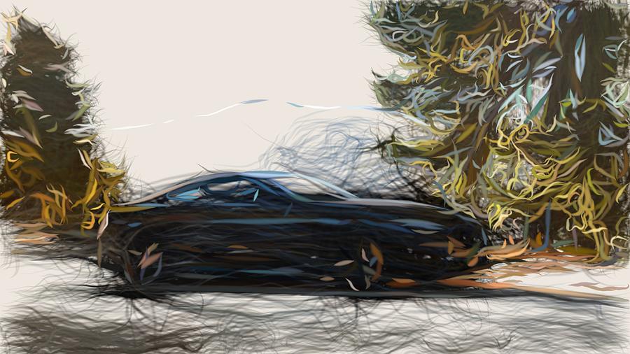 BMW 8 Series Coupe3 Drawing Digital Art by CarsToon Concept
