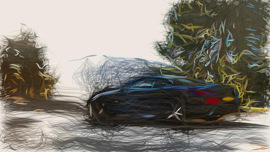 BMW 8 Series Coupe4 Drawing Digital Art by CarsToon Concept
