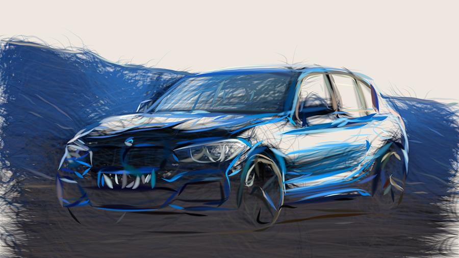 BMW M140i Drawing Digital Art by CarsToon Concept - Fine Art America