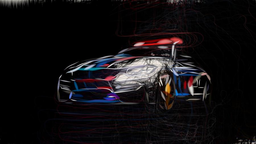 BMW M4 Coupe Drawing Digital Art by CarsToon Concept - Pixels