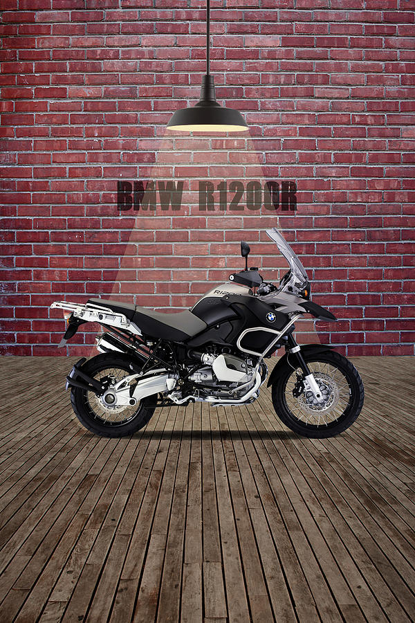 Bmw Mixed Media - Bmw R1200r Red Wall by Smart Aviation Bmw Mixed Media - Bmw R1200r Red Wall by Smart Aviation