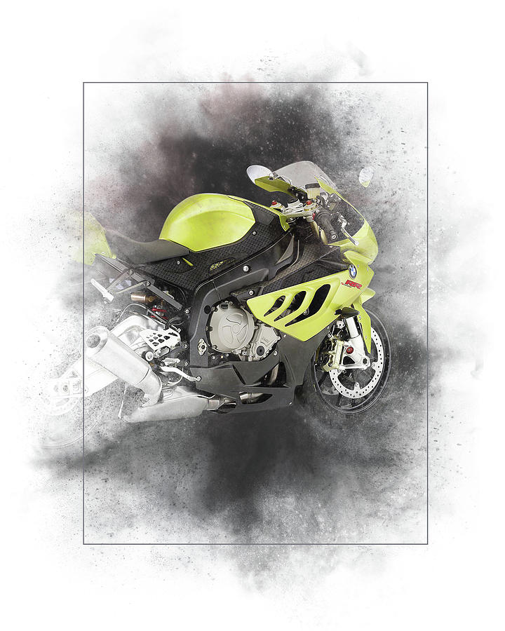 Bmw Mixed Media - BMW S1000R Painting by Smart Aviation