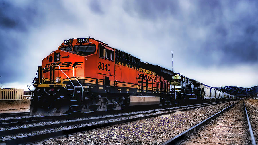 Bnsf Engines At Rest Photograph