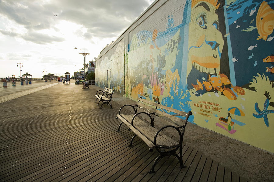 Boardwalk In Coney Island, New York Photograph by Kathrin Ziegler