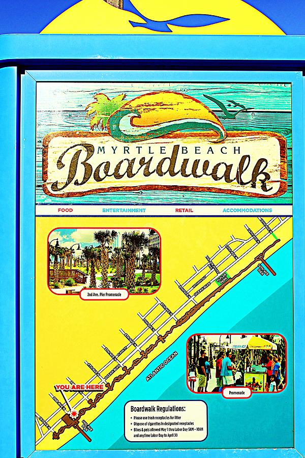 Boardwalk Map Photograph by Cynthia Guinn