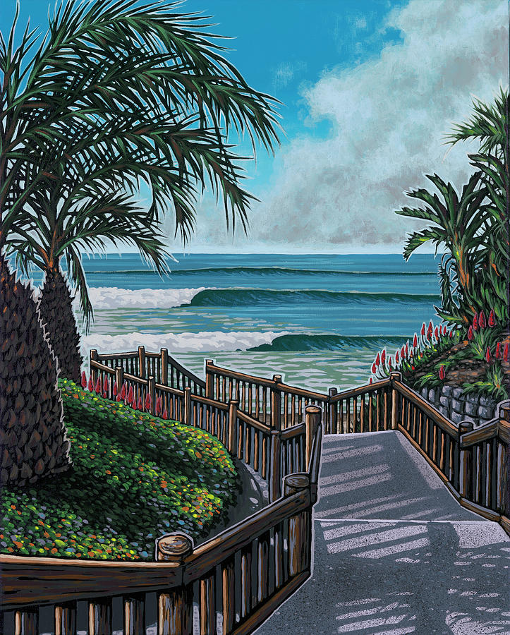 San Diego Painting - Boardwalk by Palmer Artworks