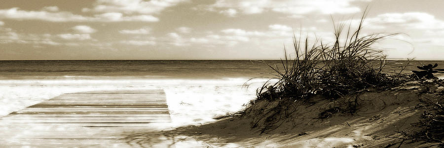 Seascapes Photograph - Boardwalk Shadows by Noah Bay Seascapes Photograph - Boardwalk Shadows by Noah Bay