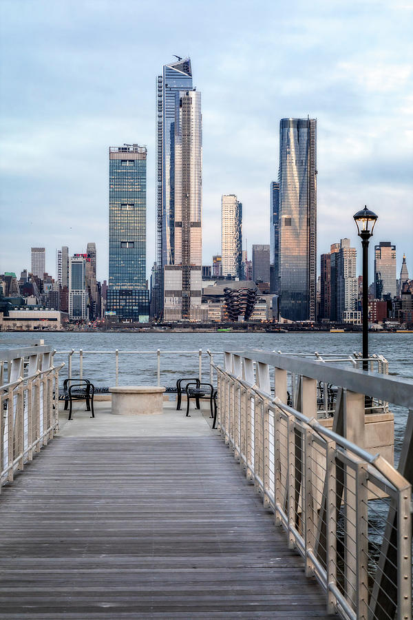 Boardwalk to New York City Skyline  Photograph by Susan Candelario