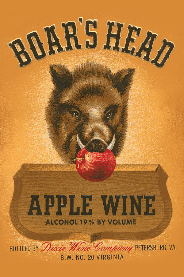 Boars Head Apple Wine Painting by Unknown