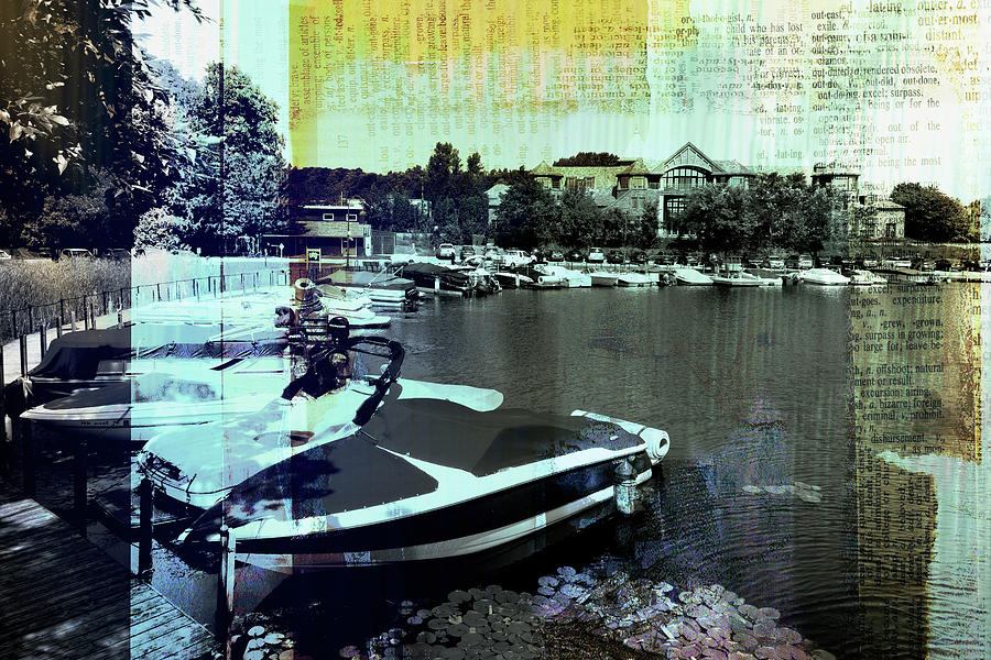 Boat Collaged Digital Art by Susan Stone