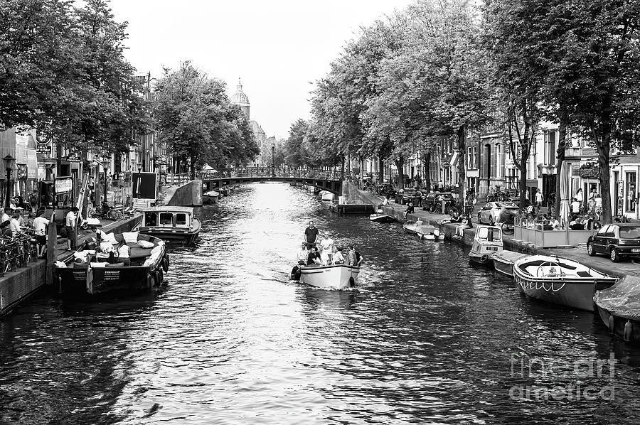 Boat Fun on the Amsterdam Canal Photograph by John Rizzuto