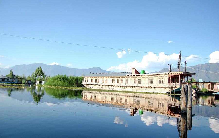 Boat Houses On Dal Lake In Srinagar Photograph by Selvin
