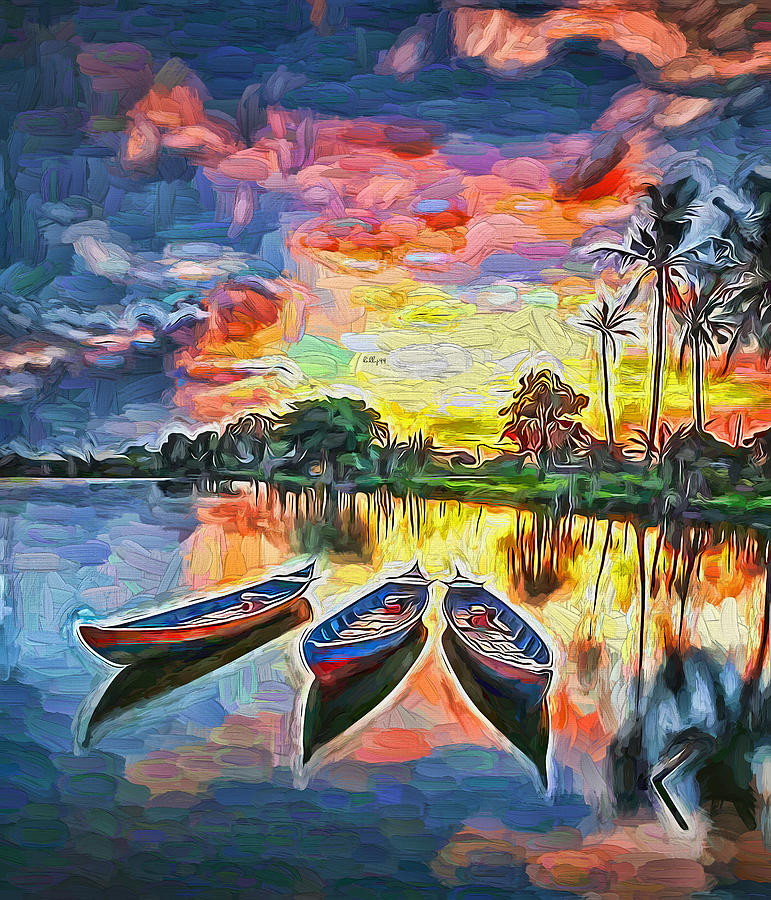 Boat Impressum Painting