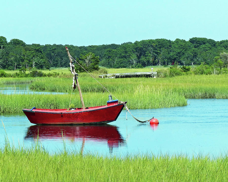 Boat in the marsh Photograph by Carl Sheffer