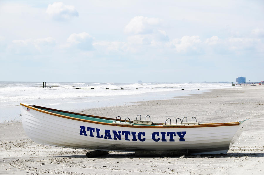 Boat On Atlantic City Beach Photograph by Ogphoto