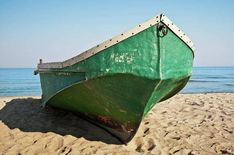 Boat On Beach Photograph by Kazakov