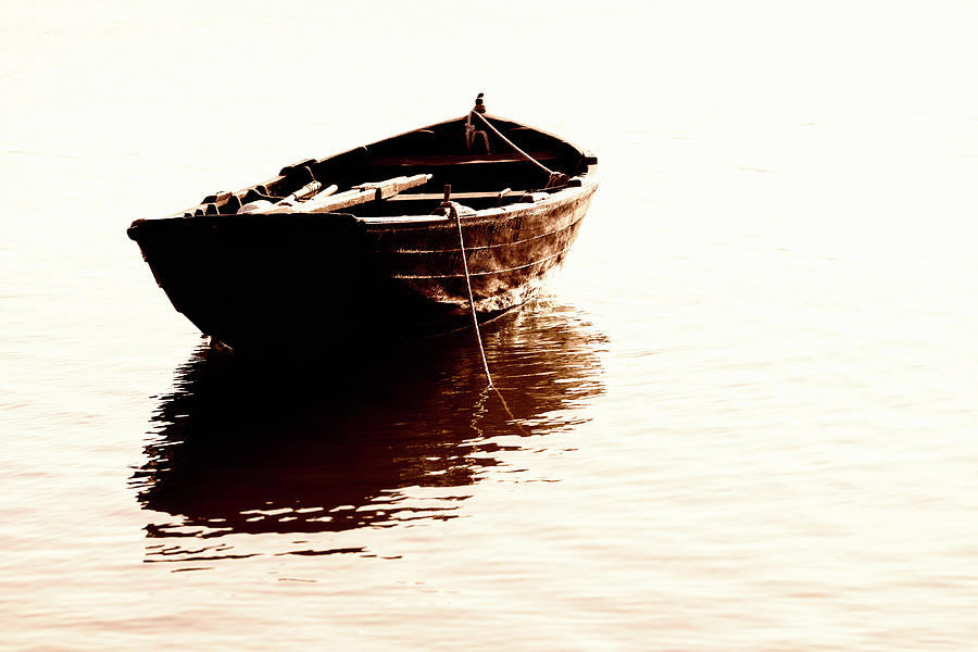 Boat On Lake Photograph by Fredfroese