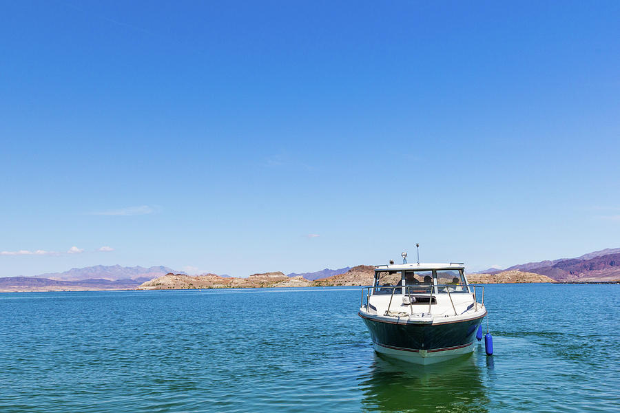 Boat on Lake Mead Photograph by SR Green
