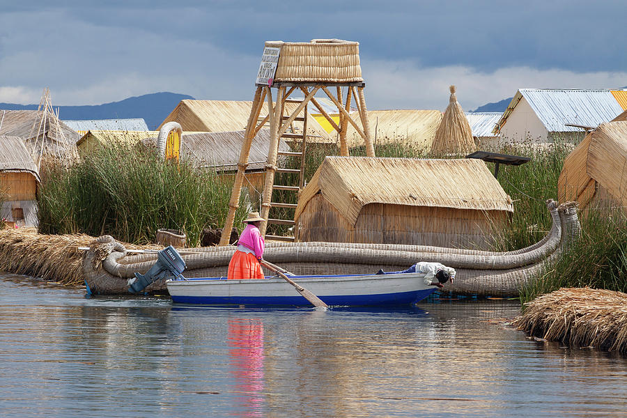 Boat on Lake Titicaca Photograph by Nedim Slijepcevic