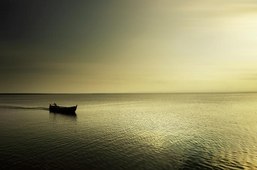Boat On Sea Photograph by Manuel Orero Galan