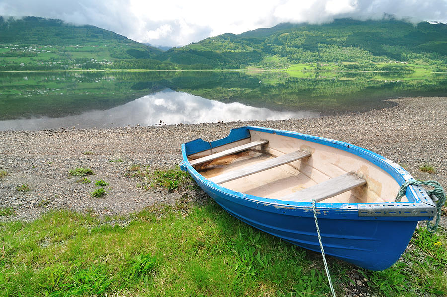 Boat On The Shore With Calm Lake And Photograph by R9 ronaldo