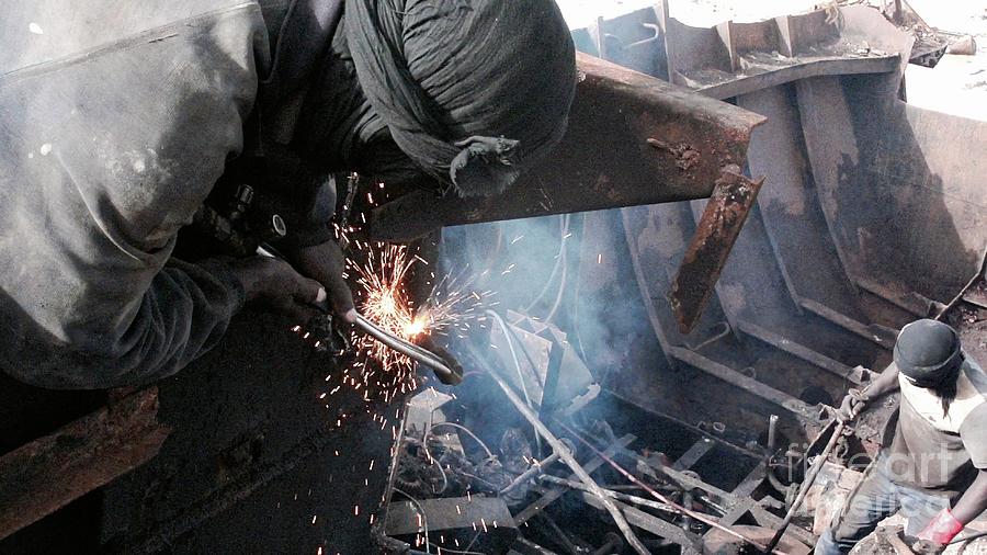 Boat Scrapyard Work Photograph by Science Photo Library Boat Scrapyard Work Photograph by Science Photo Library